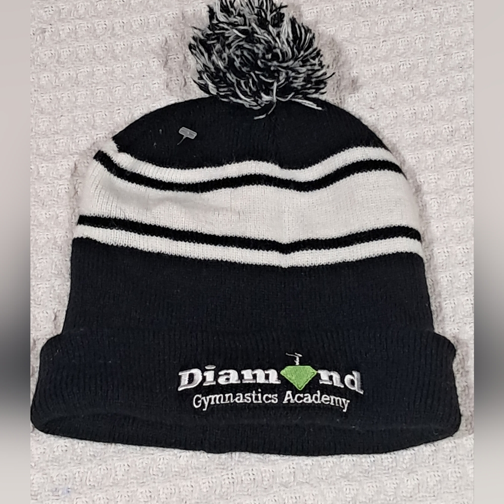 Diamond Gymnastics Academy Pom-Pom Beanie Women's  Hat Size:OS